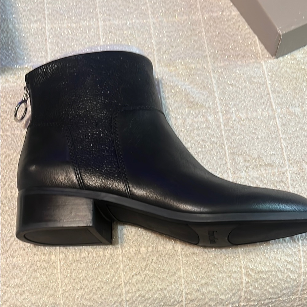 Franco Sarto Black Brady Leather Ankle Boots